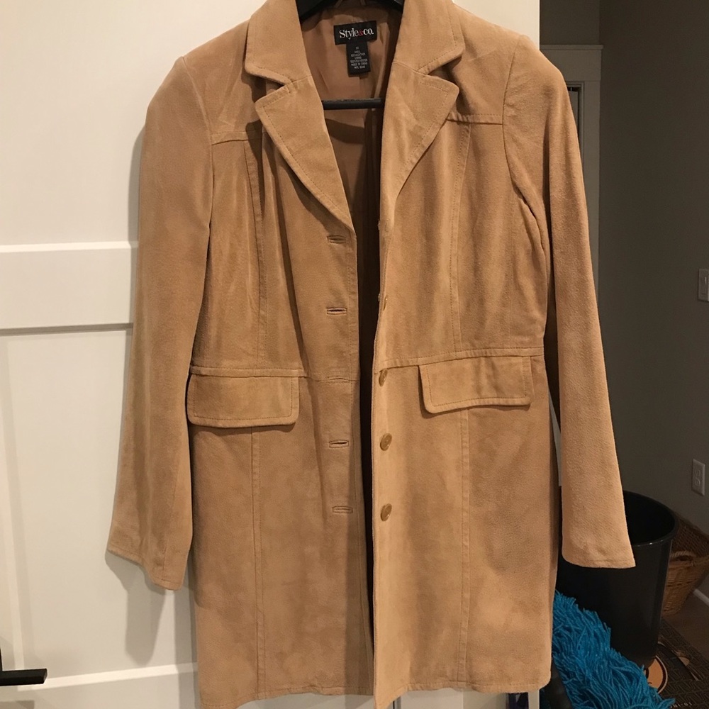 Style & co tan suede jacket